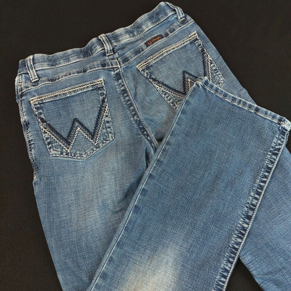 Wrangler Willow Ultimate Riding Jeans Women's 11X32 (Fit 32x30.5) Blue WRW60DS